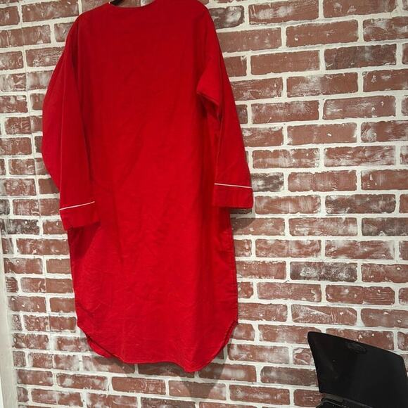 Disney Vintage Red Flannel Mickey Mouse Puff Print PJ Nightgown Size S/M - Picture 2 of 9